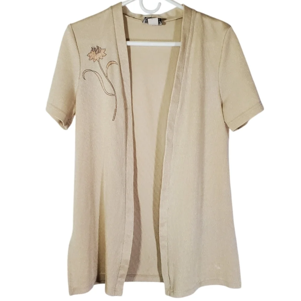 7316 * Whirlaway Frocks Vintage Tank Dress & Cardigan Jacket Set Cream Size 8 - Picture 9 of 16